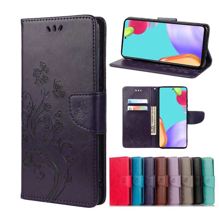 Custodia portafoglio in pelle con motivo farfalla per Galaxy A23