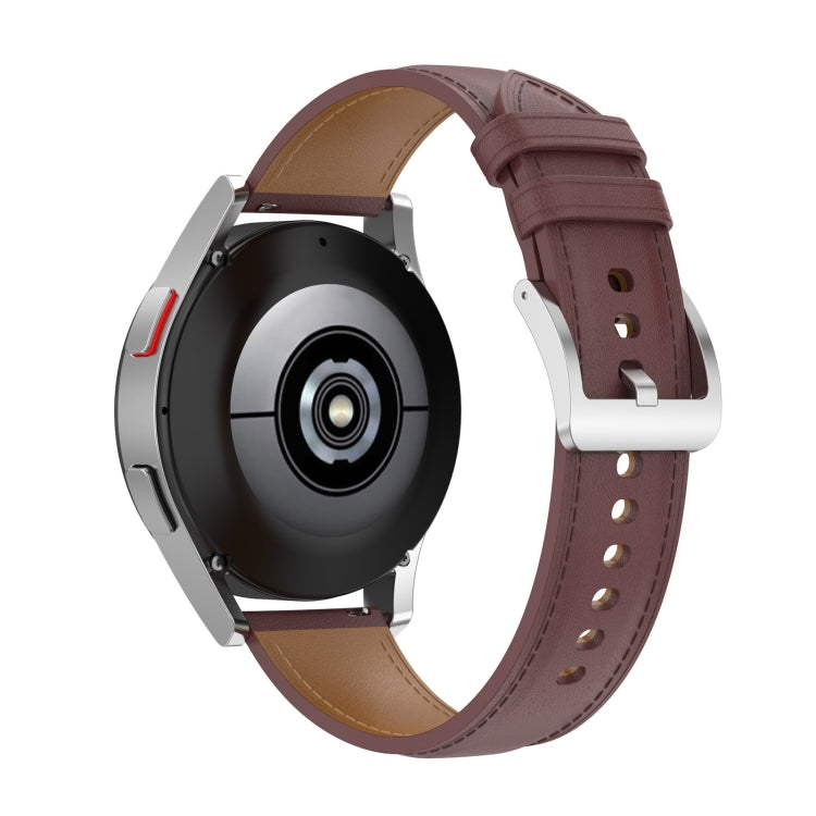 Cinturino in vera pelle 20 mm per smartwatch compatibili