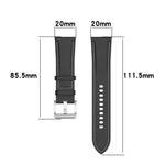 Cinturino in vera pelle 20 mm per smartwatch compatibili