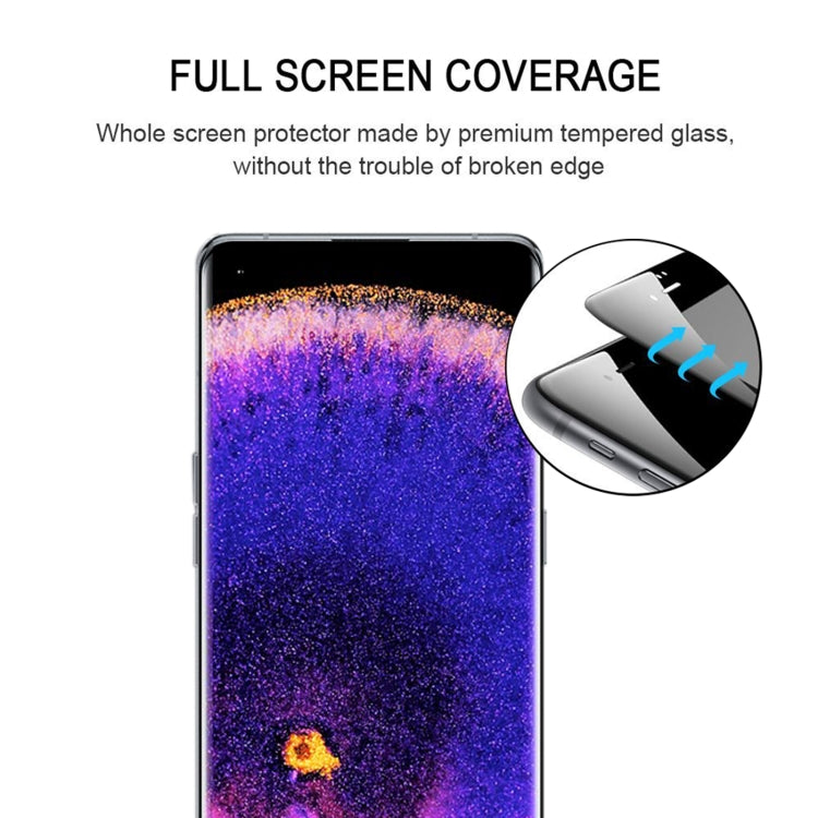 Pellicola in vetro temperato a schermo intero con bordo curvo 3D da 25 pezzi, For OPPO Find X5 (25 PCS)
