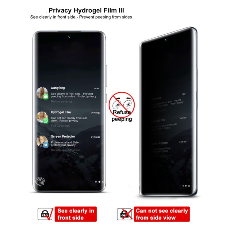 imak Curved Full Screen Privacy Hydraulic Film III, For Xiaomi 12 / 12X 5G, For Xiaomi 12 Pro