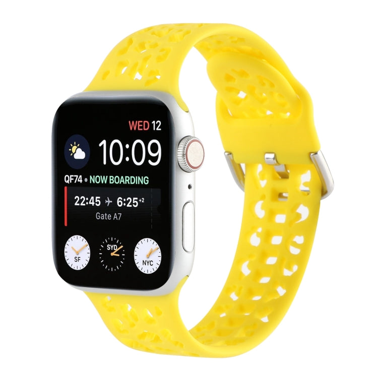 Cinturino in silicone scavato per la serie Apple Watch, 7 45mm / 6&SE&5&4 44mm / 3&2&1 42mm