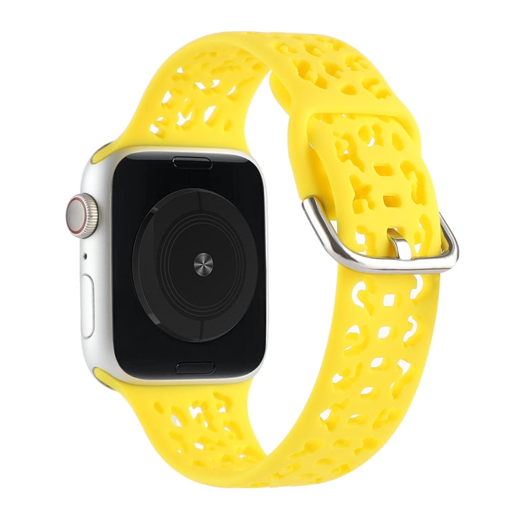 Cinturino in silicone scavato per la serie Apple Watch, 7 45mm / 6&SE&5&4 44mm / 3&2&1 42mm