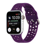 Cinturino in silicone scavato per la serie Apple Watch, 7 45mm / 6&SE&5&4 44mm / 3&2&1 42mm