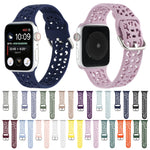 Cinturino in silicone scavato per la serie Apple Watch, 7 45mm / 6&SE&5&4 44mm / 3&2&1 42mm