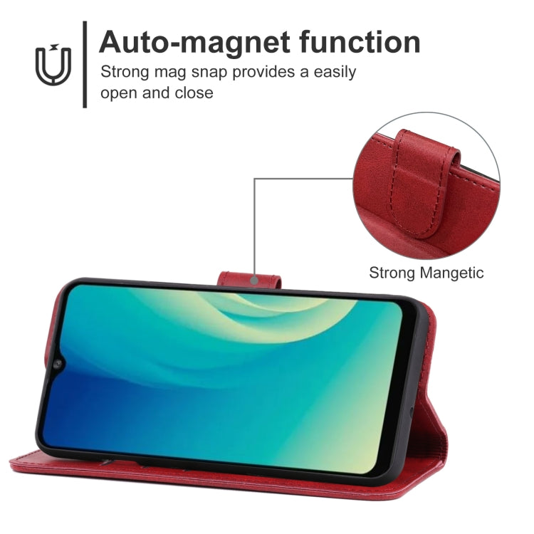 Custodia portafoglio in pelle con stand per smartphone compatibil