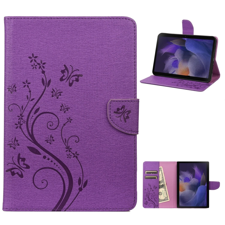 Custodia tablet in pelle con motivo farfalla Samsung Tab A8