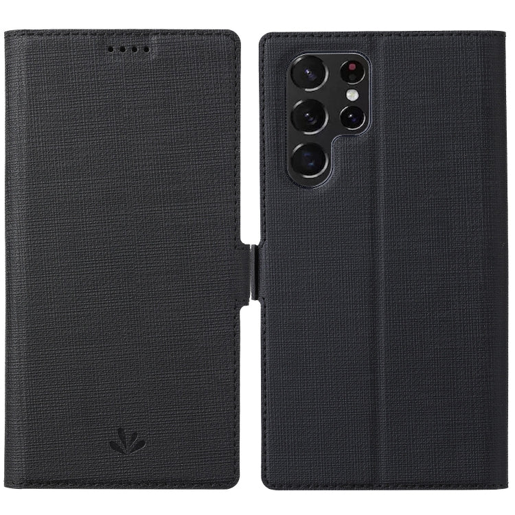 Custodia portafoglio in pelle con fibbia magnetica per Galaxy S22