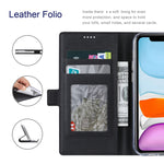 Custodia portafoglio in pelle con fibbia magnetica per Galaxy S22