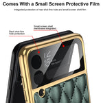 Custodia in pelle con anello per Samsung Galaxy Z Flip3 5G