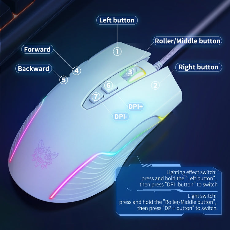 Mouse cablato ONIKUMA CW905 con illuminazione RGB