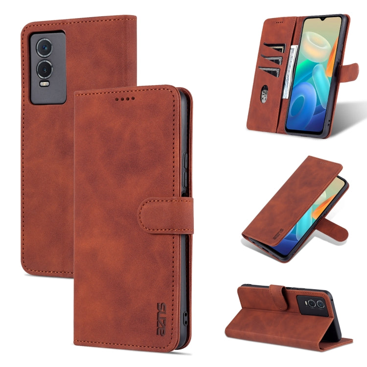Custodia portafoglio in pelle con supporto per smartphone compati