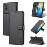 Custodia portafoglio in pelle con supporto per smartphone compati