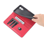 Custodia portafoglio in pelle con supporto per smartphone