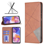 Custodia portafoglio in pelle magnetica per smartphone compatibil