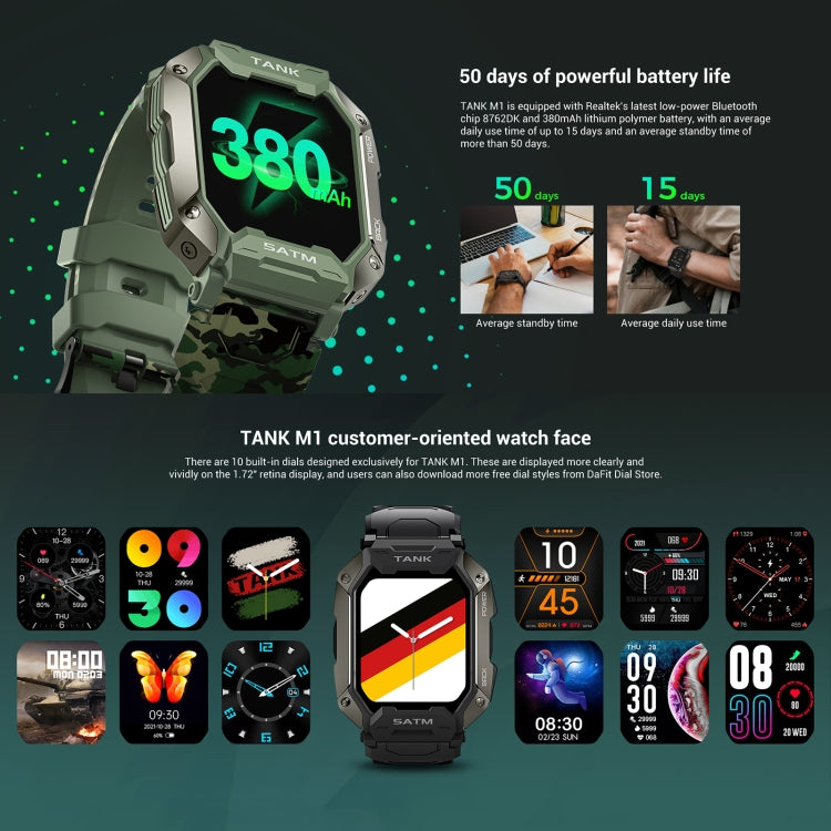 SERBATOIO M1 Smartwatch 1.72" TFT con monitoraggio salute