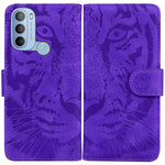 Custodia portafoglio in pelle con motivo tigre per Pixel 7 Pro