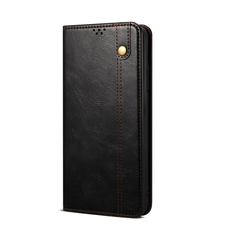 Custodia per telefono in pelle con trama di cavallo pazzo in cera d'olio, For Motorola Moto E40 / E30 / E20, For OnePlus Nord N20 5G, For Google Pixel 6a, For Xiaomi Redmi Note 11 Pro 4G / 5G