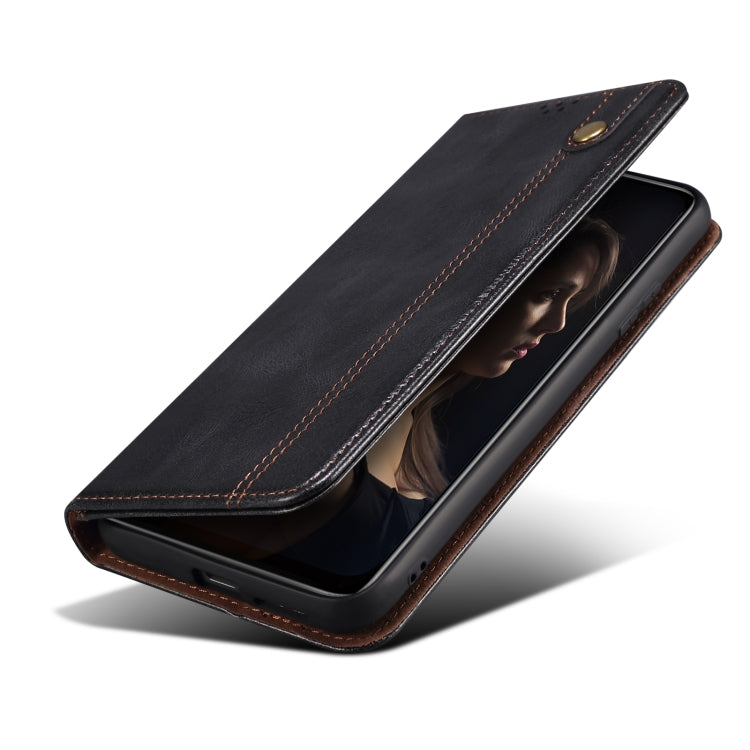 Custodia per telefono in pelle con trama di cavallo pazzo in cera d'olio, For Motorola Moto E40 / E30 / E20, For OnePlus Nord N20 5G, For Google Pixel 6a, For Xiaomi Redmi Note 11 Pro 4G / 5G