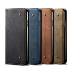 Custodia per telefono in pelle Flip Texture denim, For Motorola Moto E40 / E30 / E20, For OnePlus Nord N20 5G, For Google Pixel 6a, For Xiaomi Redmi Note 11 Pro 4G / 5G