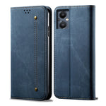 Custodia per telefono in pelle Flip Texture denim, For Motorola Moto E40 / E30 / E20, For OnePlus Nord N20 5G, For Google Pixel 6a, For Xiaomi Redmi Note 11 Pro 4G / 5G