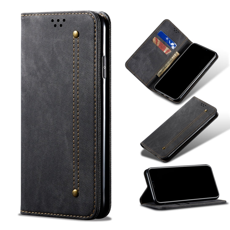 Custodia per telefono in pelle Flip Texture denim, For Motorola Moto E40 / E30 / E20, For OnePlus Nord N20 5G, For Google Pixel 6a, For Xiaomi Redmi Note 11 Pro 4G / 5G