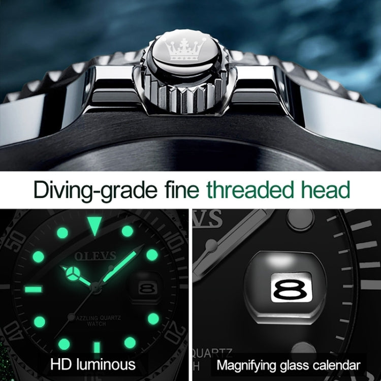 Orologio al quarzo luminoso impermeabile uomo OLEVS 5885