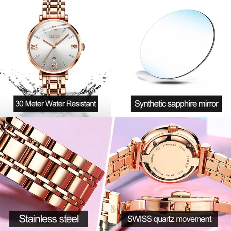 JIN SHI DUN 6533 Orologio donna al quarzo impermeabile