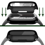 Custodia PC con vetro temperato per Apple Watch 41/45mm