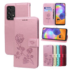 Custodia portafoglio in pelle rosa per Redmi Note 11S