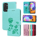 Custodia portafoglio in pelle rosa per Redmi Note 11S