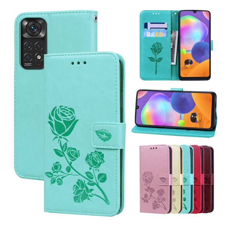 Custodia portafoglio in pelle rosa per Redmi Note 11S