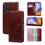 Custodia portafoglio in pelle rosa per Redmi Note 11S