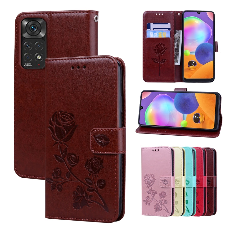 Custodia portafoglio in pelle rosa per Redmi Note 11S