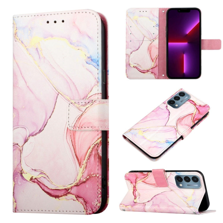 Cassa del telefono di cuoio di vibrazione del modello di marmo PT003, For OnePlus Nord N200 5G & OPPO A74 5G, For OnePlus 10 Pro 5G