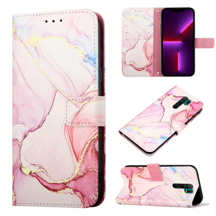 Cassa del telefono di cuoio di vibrazione del modello di marmo PT003, For Xiaomi Redmi Note 10 4G / Note 10s, For Xiaomi Redmi Note 10 Pro / Note 10 Pro Max, For Xiaomi Poco M2 / Redmi 9, For Xiaomi Redmi 9A / Redmi 9i India / Redmi 9AT