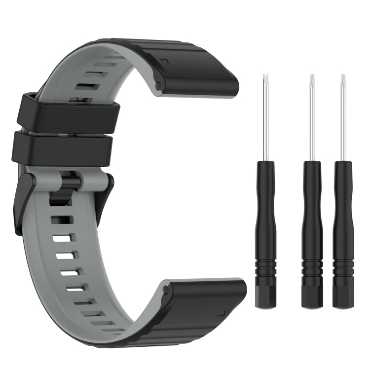 Cinturino in silicone bicolore 22mm e 26mm per Garmin Fenix 7