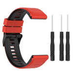 Cinturino in silicone bicolore 22mm e 26mm per Garmin Fenix 7