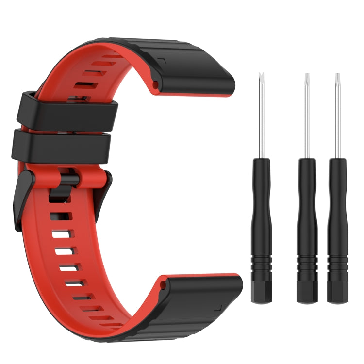 Cinturino in silicone bicolore 22mm e 26mm per Garmin Fenix 7