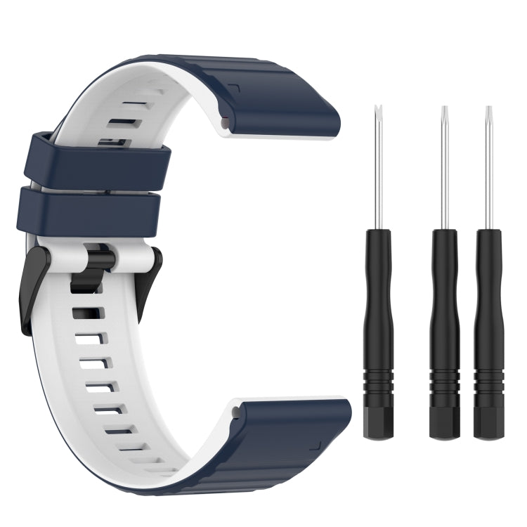 Cinturino in silicone bicolore 22mm e 26mm per Garmin Fenix 7