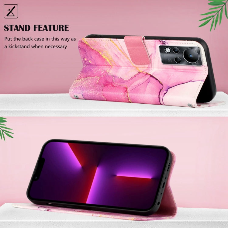 Cassa del telefono di cuoio di vibrazione del modello di marmo PT003, For Infinix Zero X / Zero X Pro
