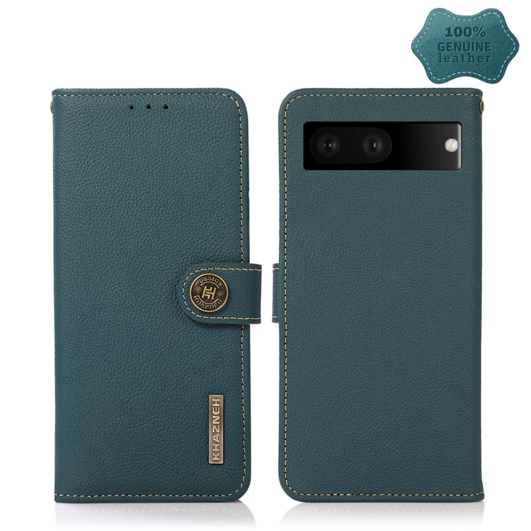 Custodia per telefono RFID KHAZNEH Custer in vera pelle, For Google Pixel 7 Pro 5G, For Google Pixel 7 5G