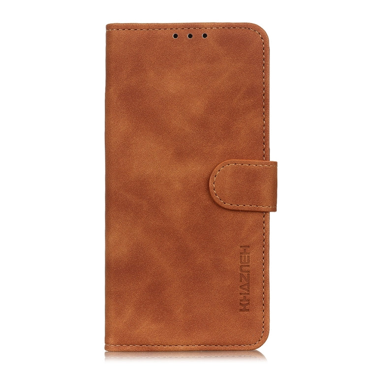 KHAZNEH Custodia per cellulare in pelle con vibrazione orizzontale a trama retrò, For Xiaomi Poco M4 Pro 4G