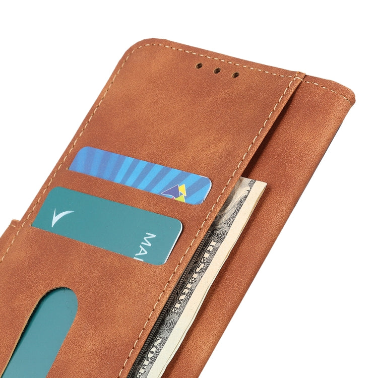 KHAZNEH Custodia per cellulare in pelle con vibrazione orizzontale a trama retrò, For Xiaomi Poco M4 Pro 4G