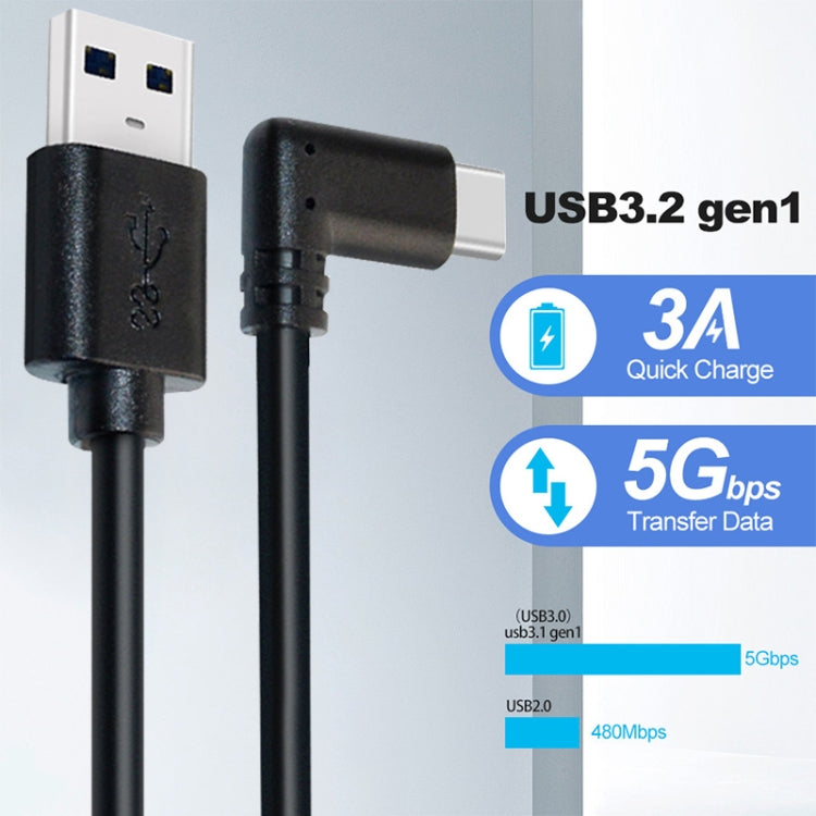 Cavo USB 3.2 Gen1 Type-C a gomito per Oculus Quest 5m