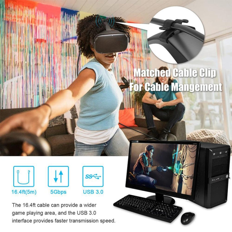 Cavo USB 3.2 Gen1 Type-C a gomito per Oculus Quest 5m