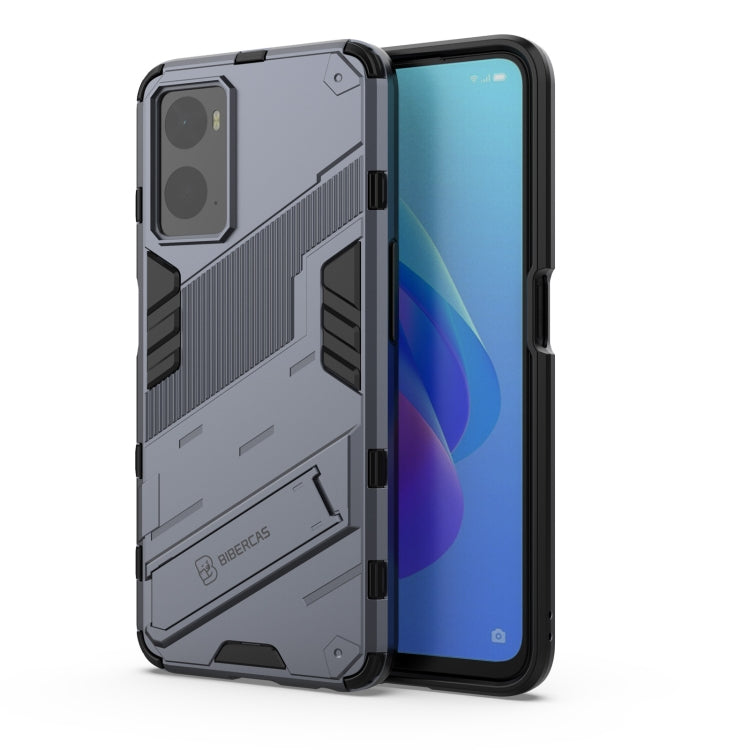 Punk Armor PC + Custodia per telefono in TPU con supporto, For OPPO A36 4G (China) / Realme 9i