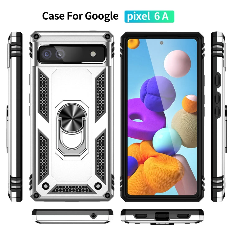Custodia protettiva antiurto in TPU + PC con supporto girevole a 360 gradi, For Google Pixel 6A, For Google Pixel 7 Pro