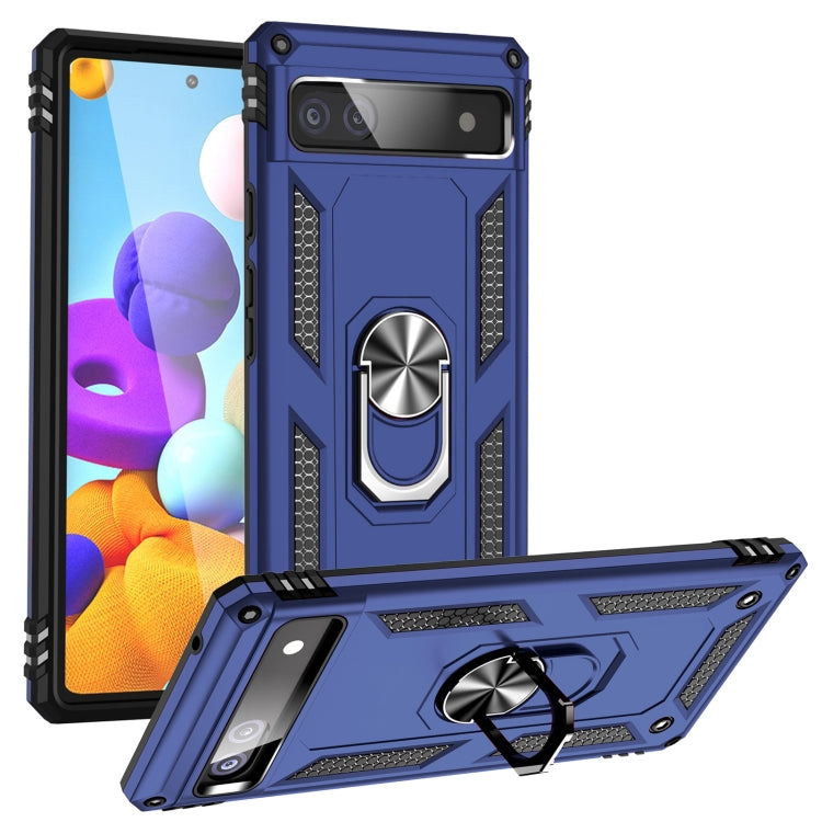 Custodia protettiva antiurto in TPU + PC con supporto girevole a 360 gradi, For Google Pixel 6A, For Google Pixel 7 Pro