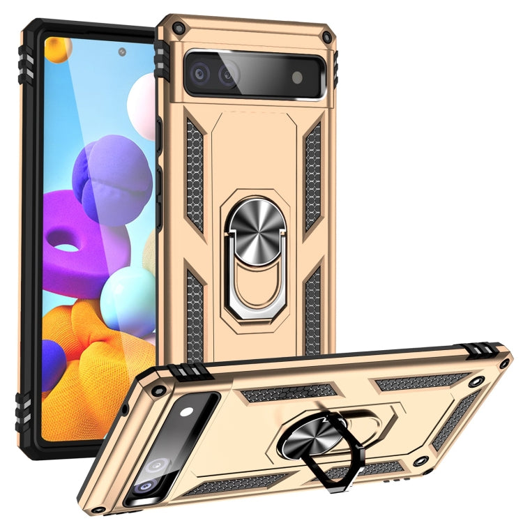 Custodia protettiva antiurto in TPU + PC con supporto girevole a 360 gradi, For Google Pixel 6A, For Google Pixel 7 Pro